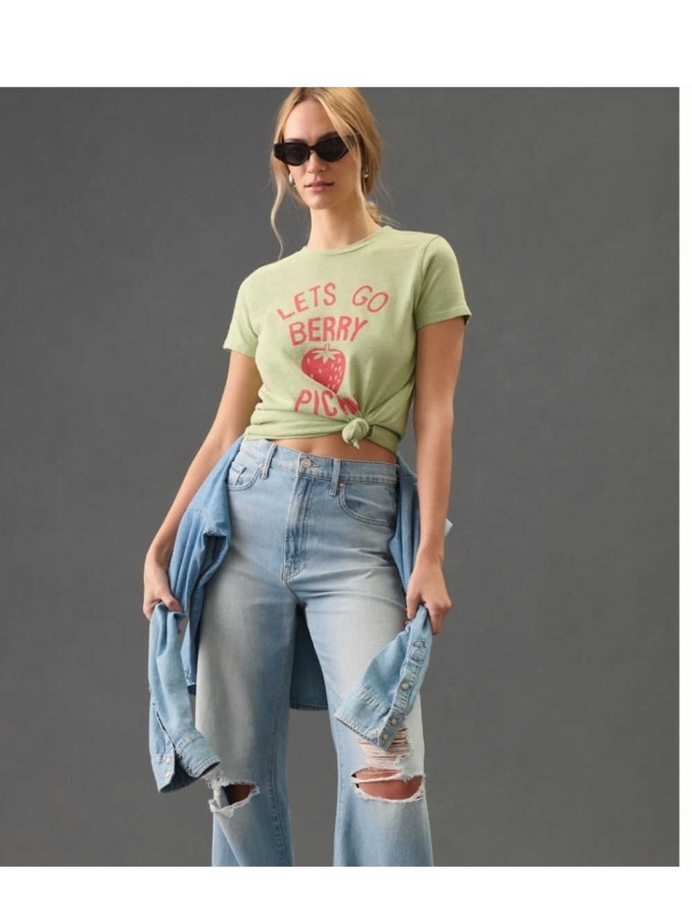 MOTHER • The Lil Sinful Tee, Berry Pickin - Picture 6 of 9